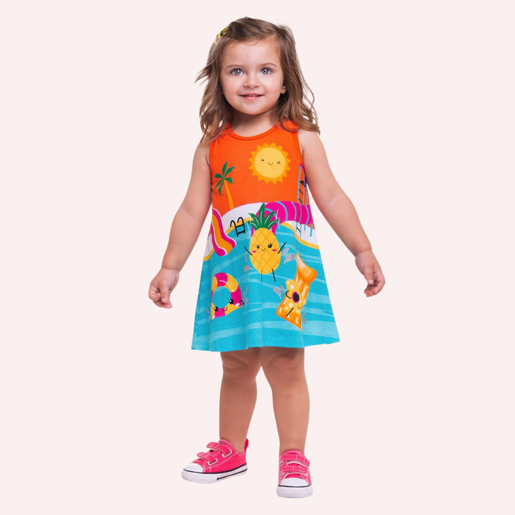 Kyly Pineapple Pool Party Dress