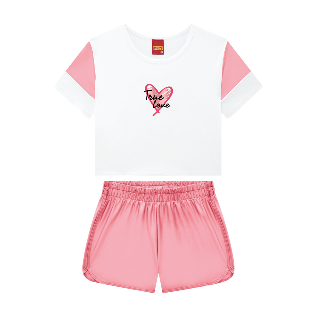 Kyly True Love Graphic T-Shirt and Shorts