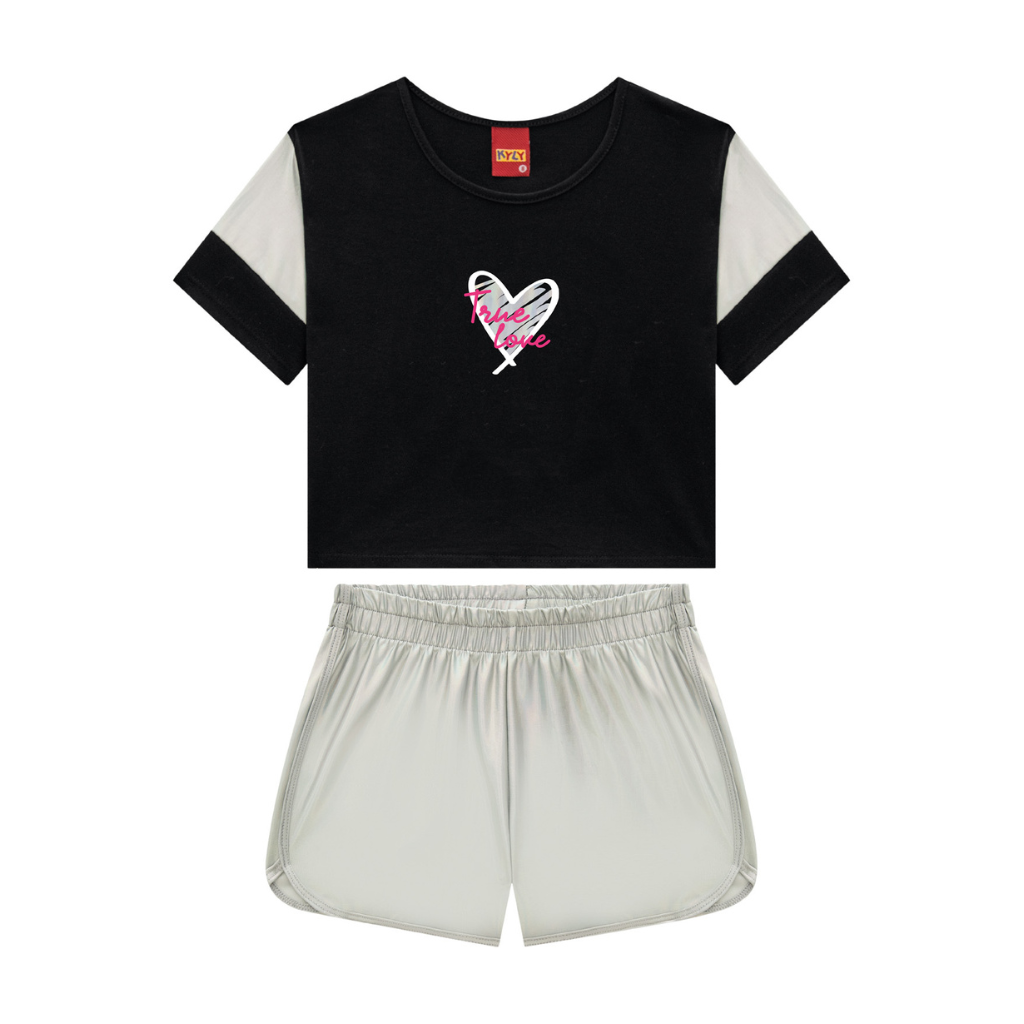 Kyly True Love Graphic T-Shirt and Shorts