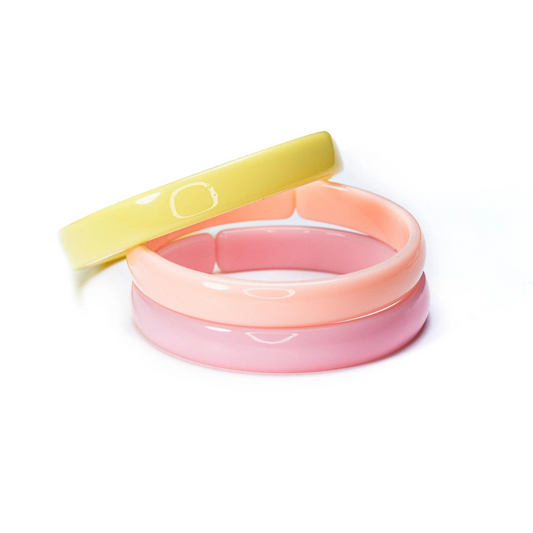 Lilies & Roses Pastel Color Bangle Set