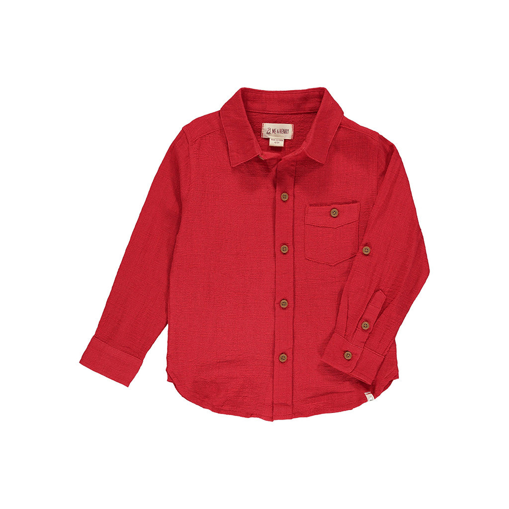 Me & Henry Merchant Long Sleeved Shirt - Red