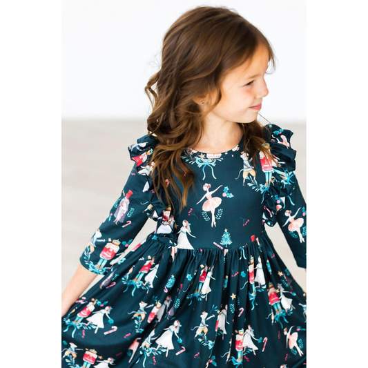 Mila & Rose Christmas Ballet Ruffle Twirl Dress