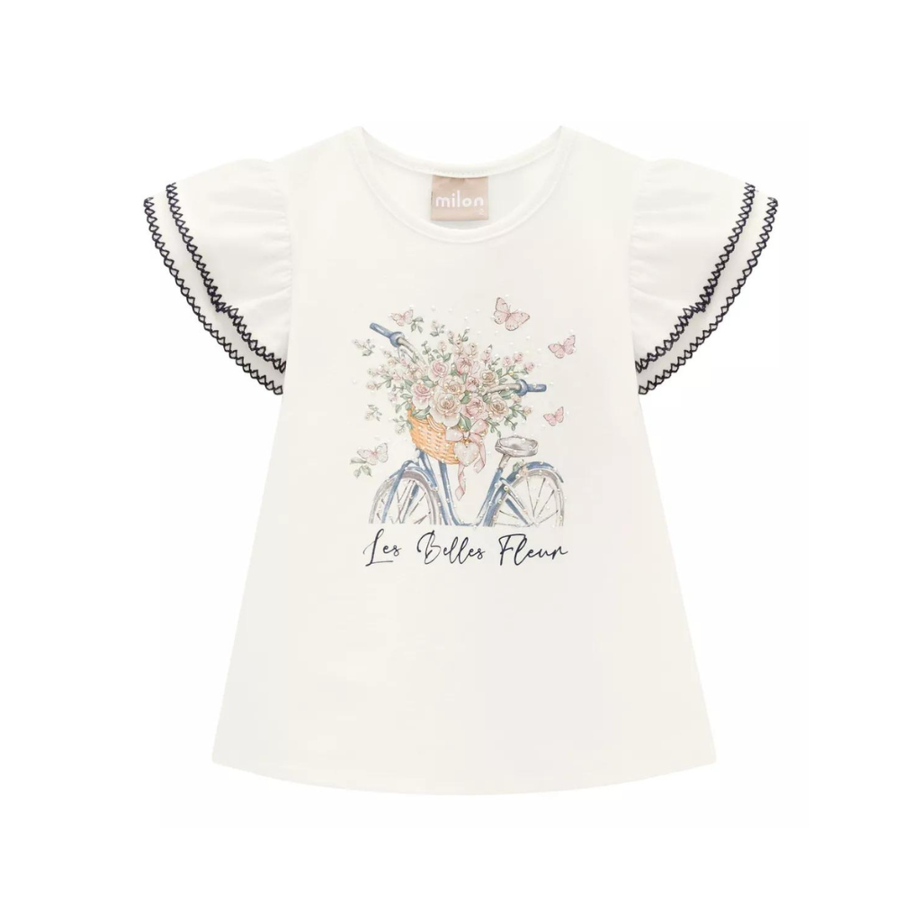 Milon Pretty Flowers Graphic T-Shirt and Cotton Printed Shorts