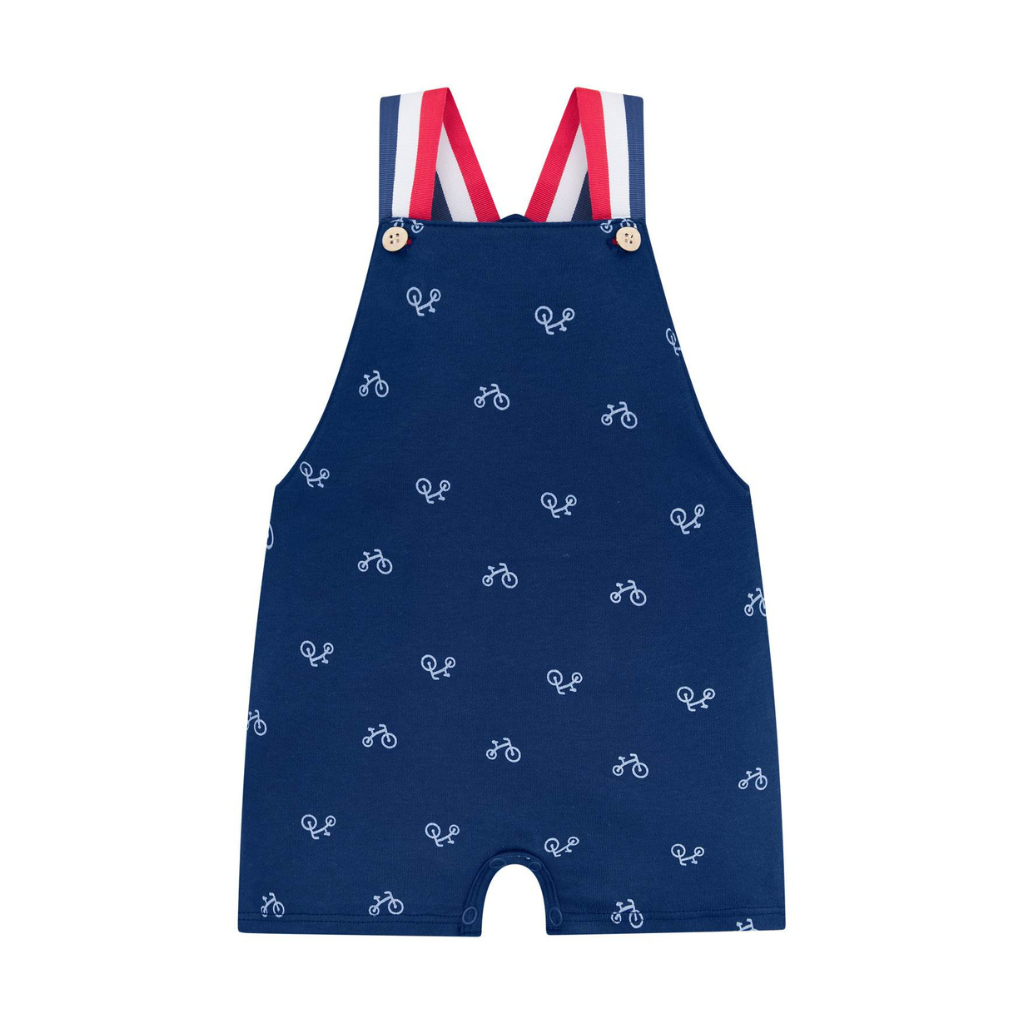 Milon Red White and Blue Bicycle Baby Romper