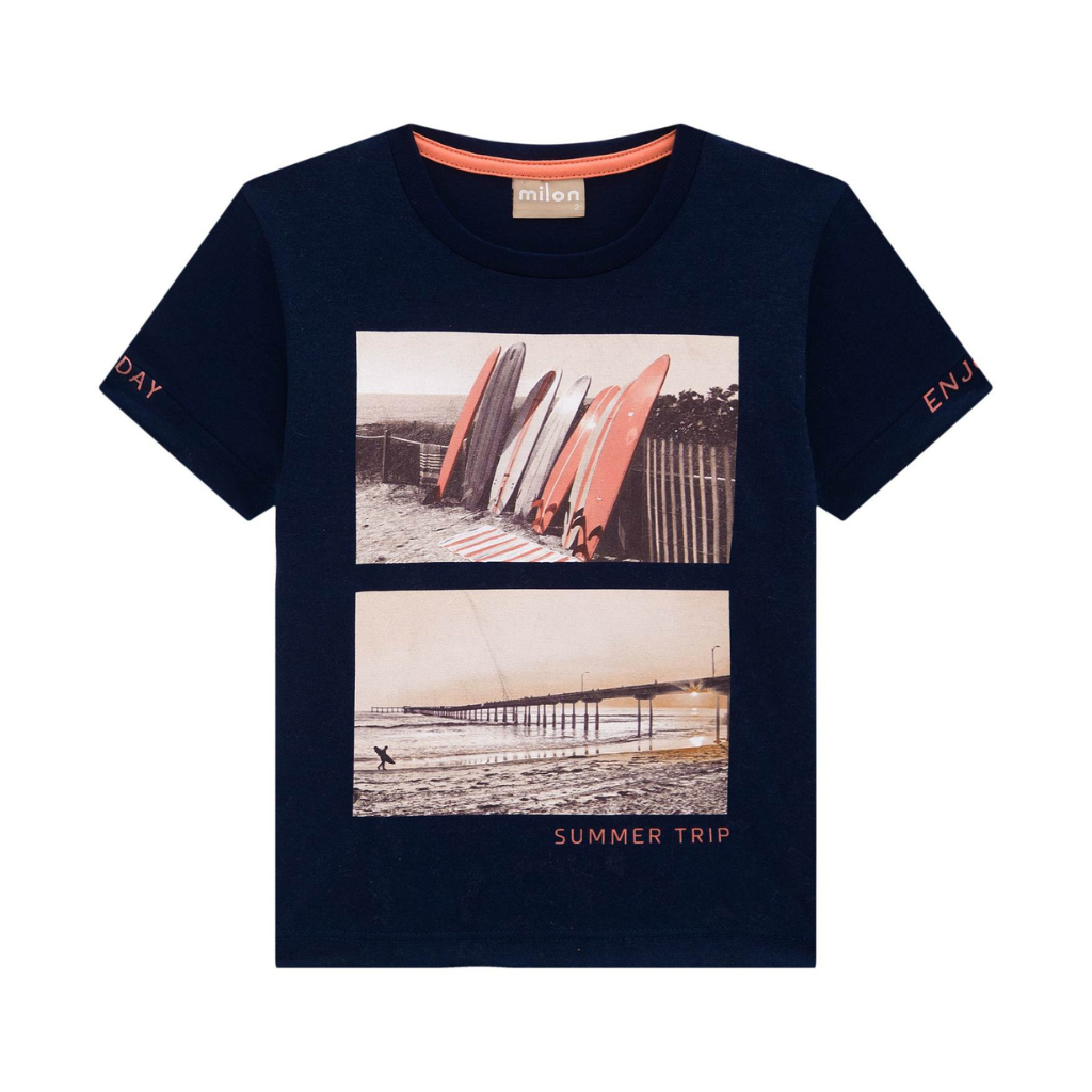 Milon Summer Trip Graphic T-Shirt and Bermuda Shorts