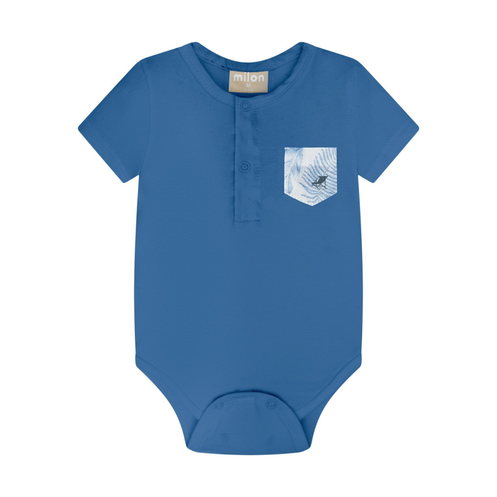 Milon Tropical Breast Pocket Onesie and Linen Shorts