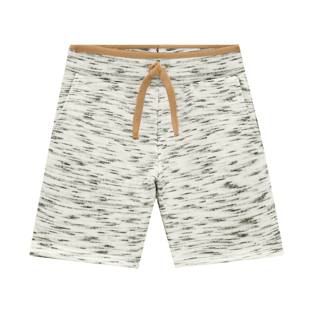 Milon White and Beige Water-plane Graphic T-Shirt and Shorts