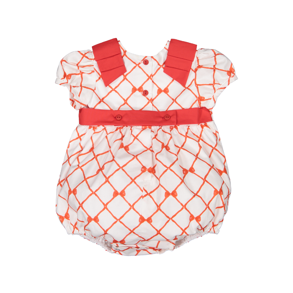 Sal & Pimenta Red Trellis Romper