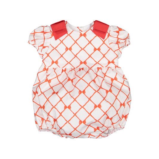 Sal & Pimenta Red Trellis Romper