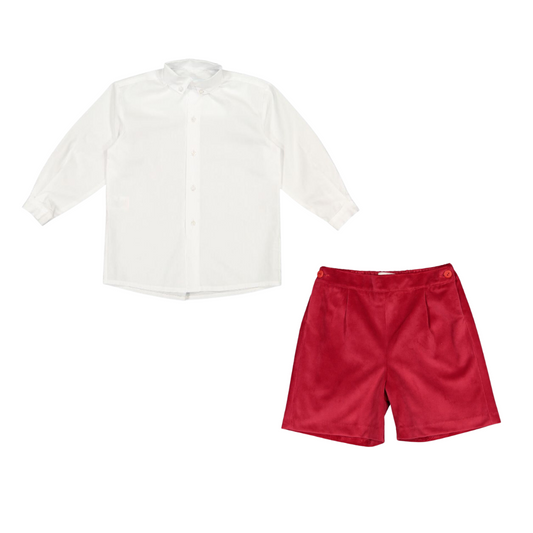 Sal & Pimenta Red Velvet Boy Set