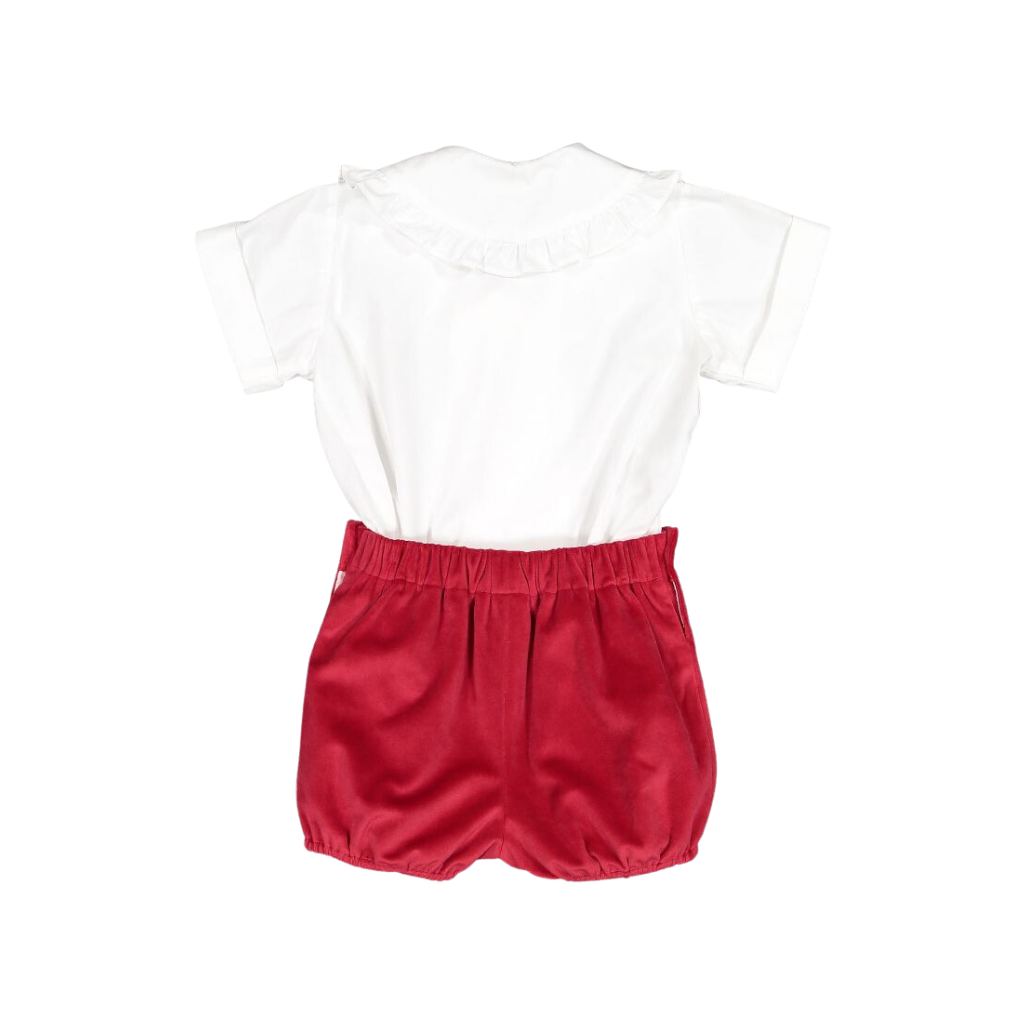 Sal & Pimenta Santa Red Velvet Boy Set