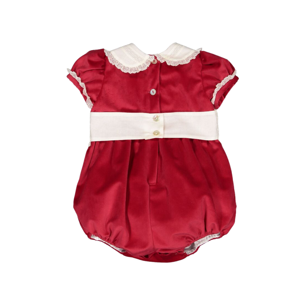 Sal & Pimenta Santa Red Velvet Romper