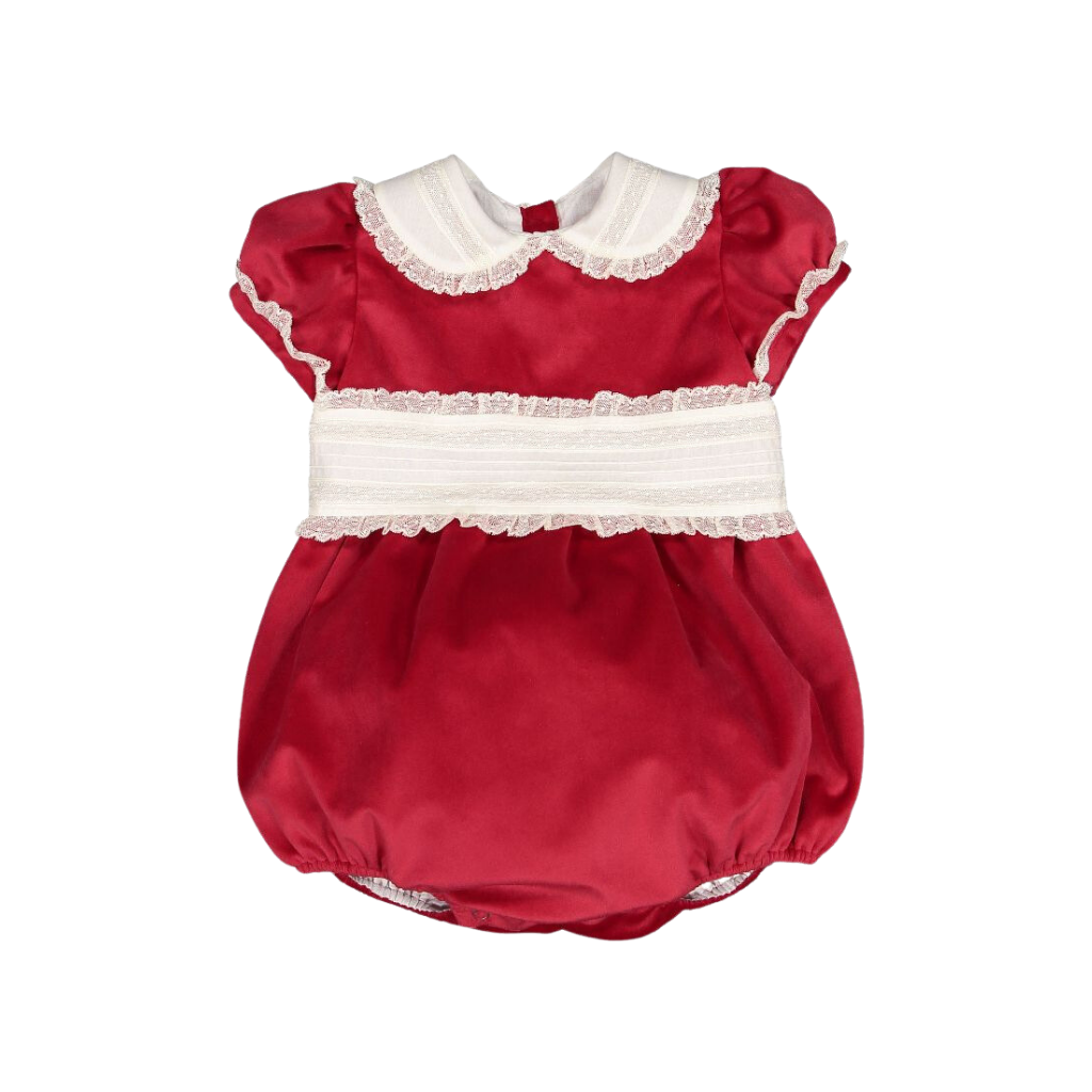 Sal & Pimenta Santa Red Velvet Romper