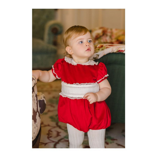 Sal & Pimenta Santa Red Velvet Romper