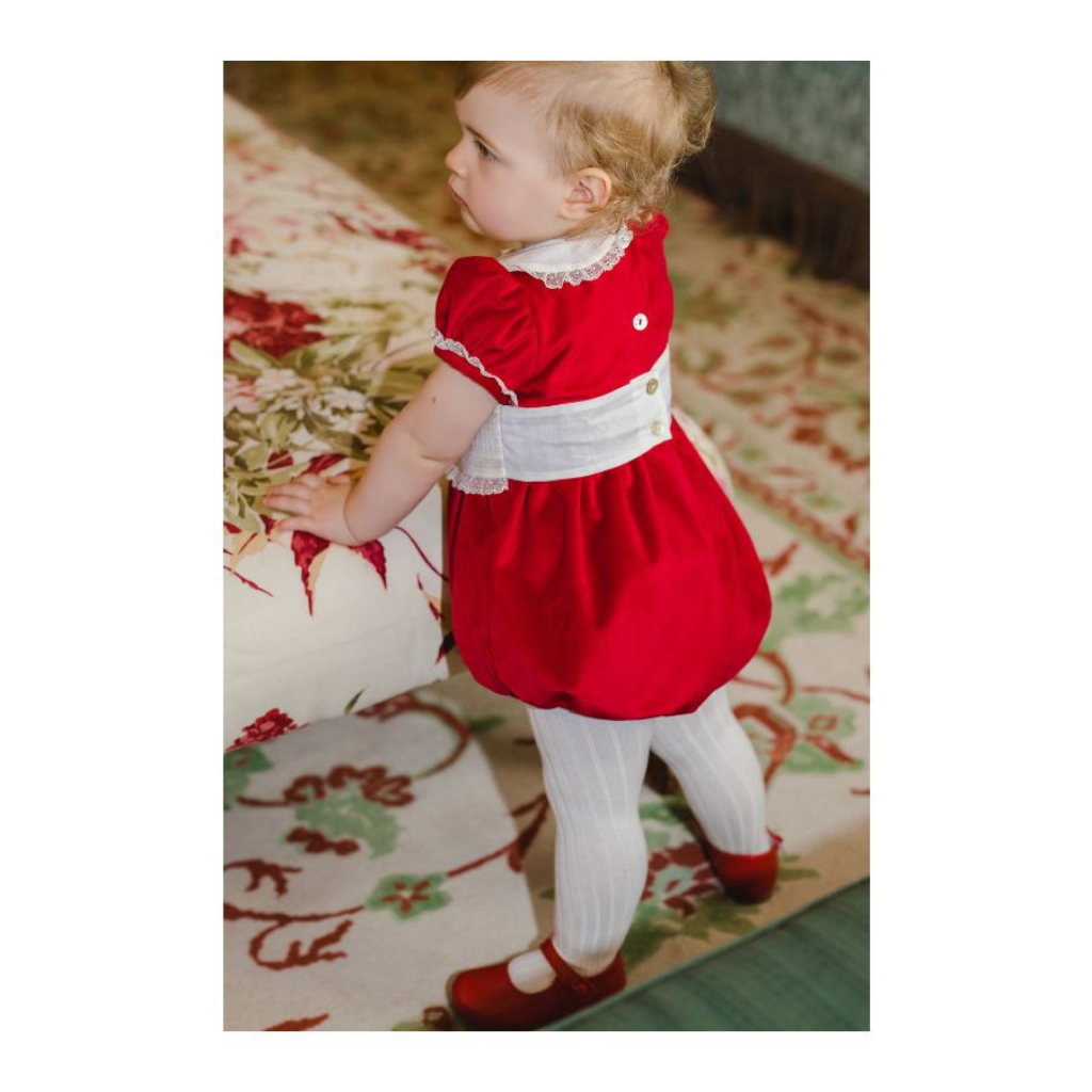 Sal & Pimenta Santa Red Velvet Romper