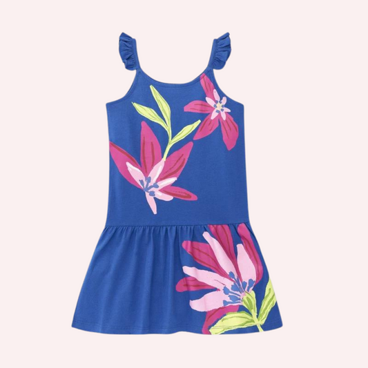 TucTuc Acid Bloom Blue Knitted Dress