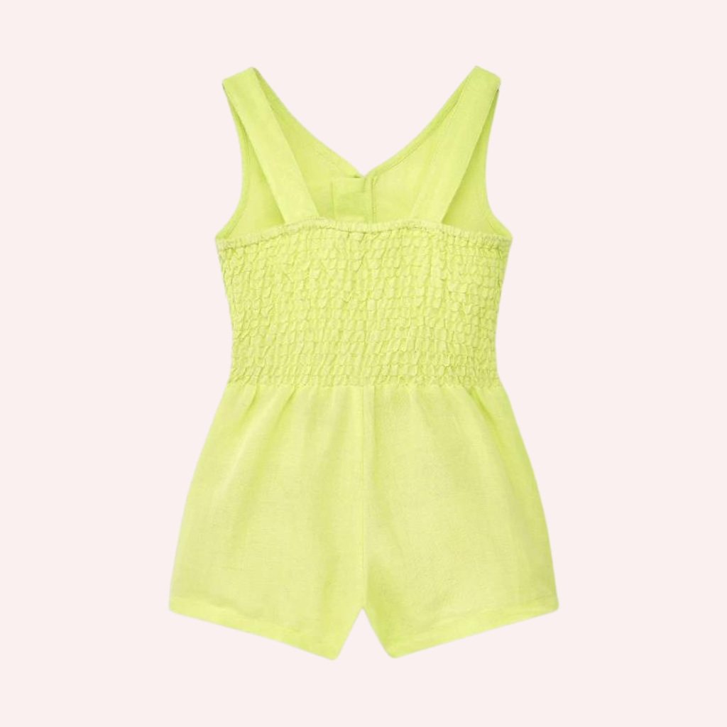 TucTuc Acid Bloom Green Poplin Jumpsuit