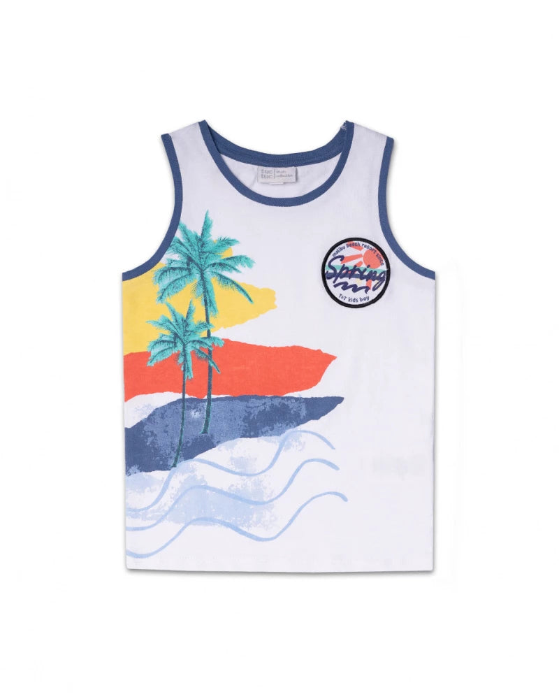 TucTuc Boys Spring Break Sleeveless T-Shirt and Swim Shorts