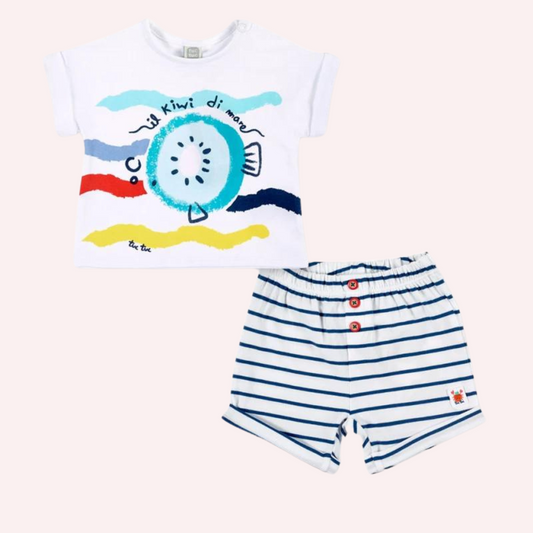 TucTuc Frutti White Knit Set for Boys