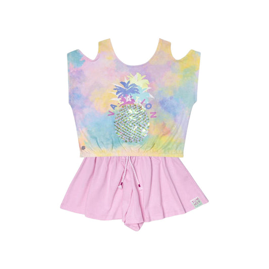 TucTuc Malibu Tie-Dye T-Shirt and Shorts 2 Piece Set