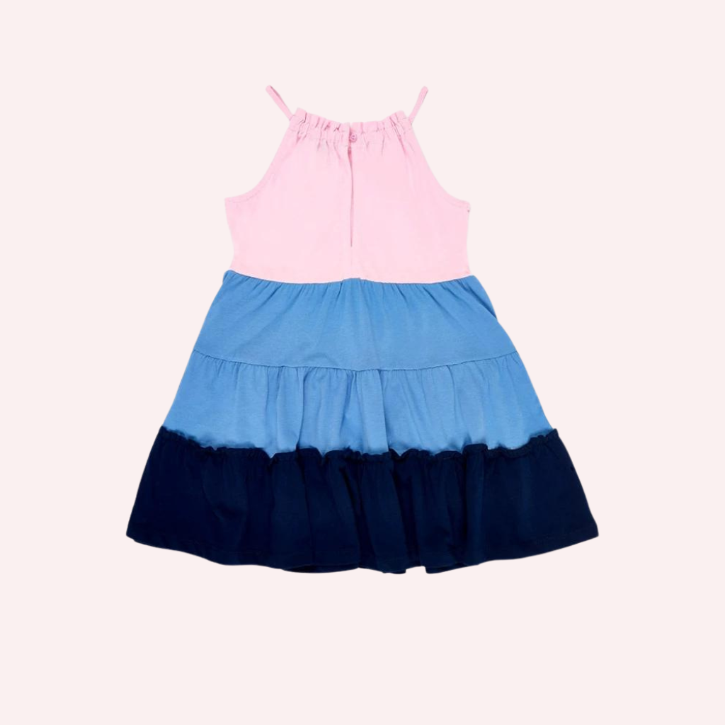 TucTuc NK Carnet De Voyage Pink and Blue Knit Dress