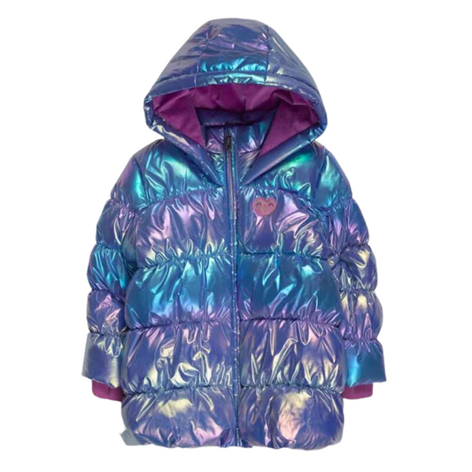 TucTuc Robot Maker Girl's Blue Lilac Padded Parka