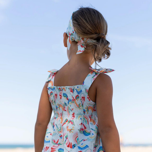 Tutto Piccolo Aquamarine Straped Dress - Girls