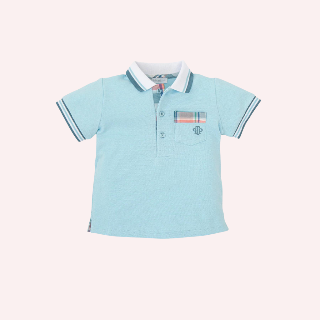 Tutto Piccolo Aquamarine Polo and Bermuda Shorts