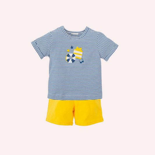 Tutto Piccolo Atlantic Blue Shorts 2 Piece Set