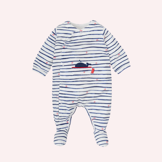 Tutto Piccolo Blue Whale Long Sleeves BabyRomper