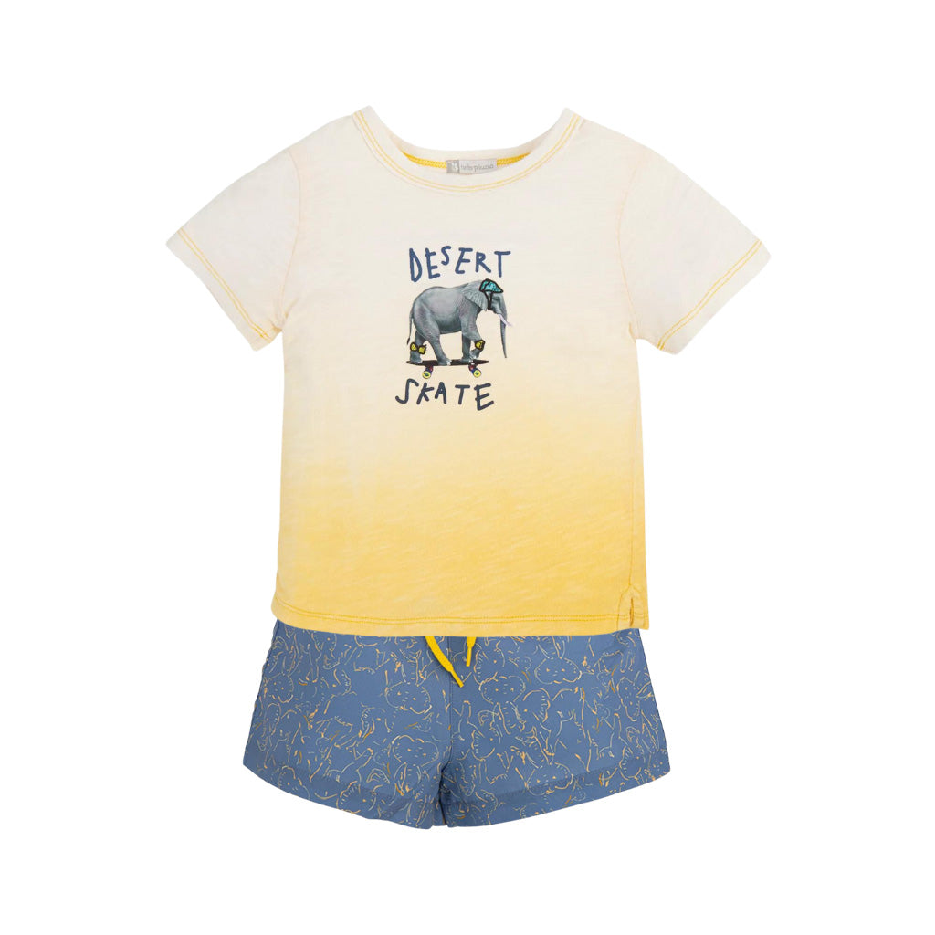 Tutto Piccolo Boys Elephant Swimsuit Set