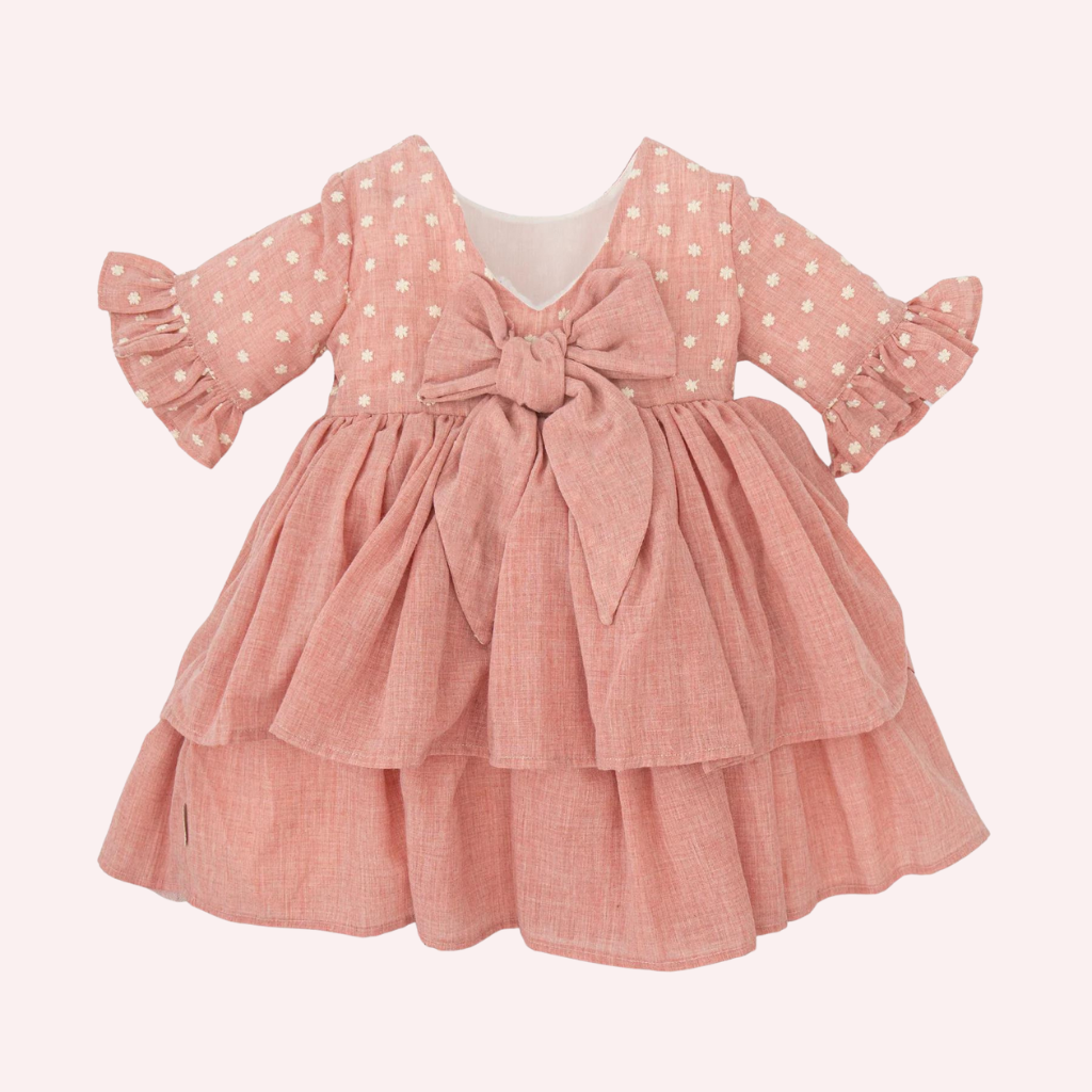 Tutto Piccolo French Sleeves Petal Dress