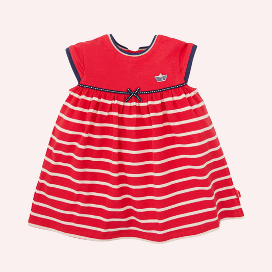 Tutto Piccolo Red Paper Boat Dress