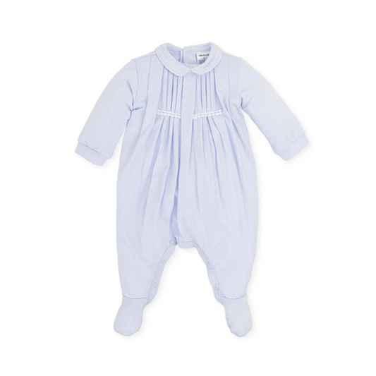 Tutto Piccolo Campanilla BabyGrow - Sky Blue and White