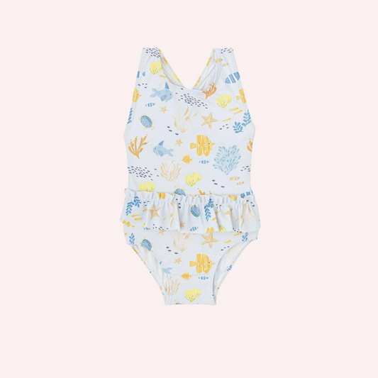 Tutto Piccolo Sky Blue Swimsuit