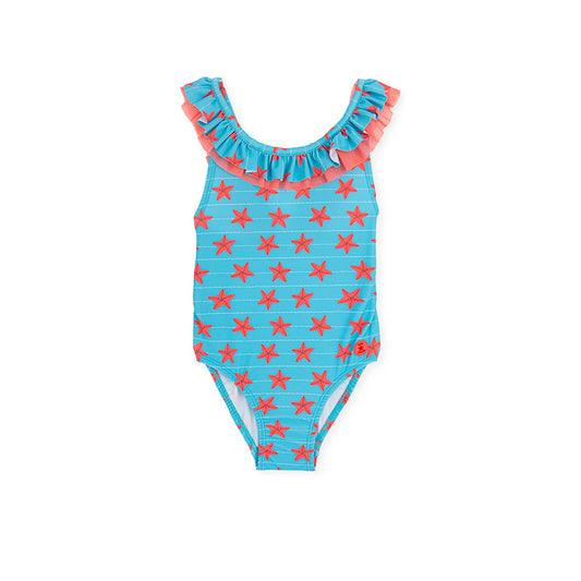 Tutto Piccolo Starfish Turquoise Swimsuit