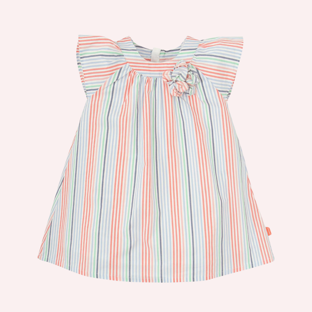 Tutto Piccolo Striped Coral Dress