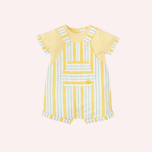 Tutto Piccolo Yellow Short Sleeves Baby Romper