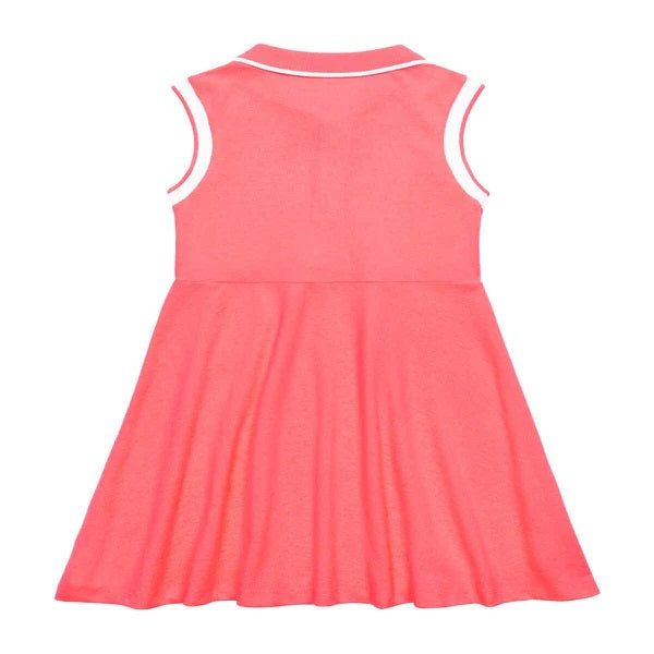 Minoti Pink Pique Polo Vest Dress