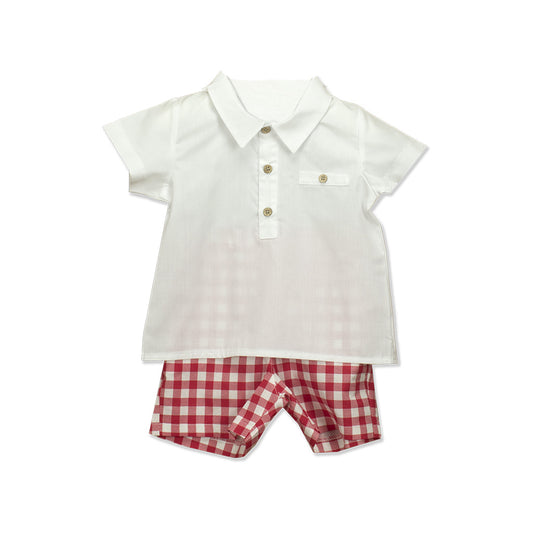 Babidu 2 Piece Set Short and V-Neck Shirt REA