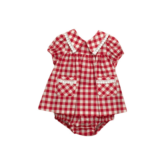 Babidu Baby Dress with Diaper Cover REA - Red