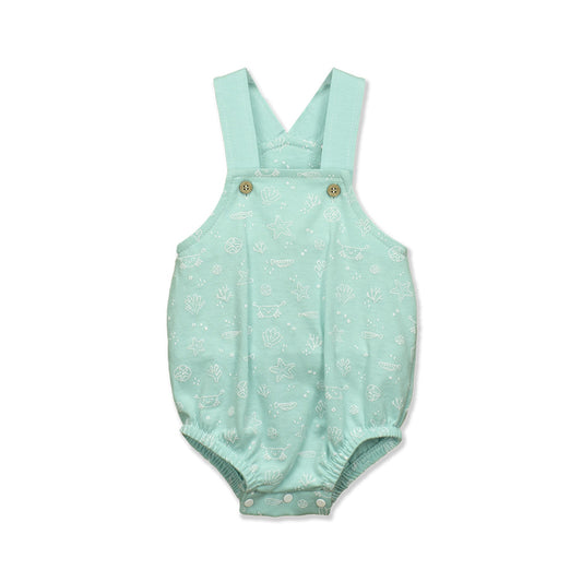 Babidu Romper with Straps Crabs Turquoise