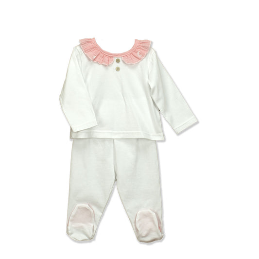 Babidu Ruffle Neck Set Diana - Pink