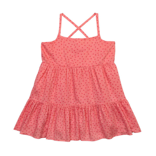 Minoti Pink Hearts Strappy Dress