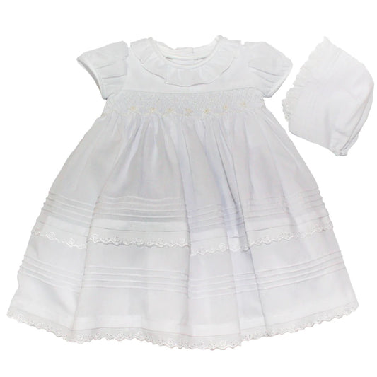 Karela Kids Princes Vestido de Bautismo con Gorro