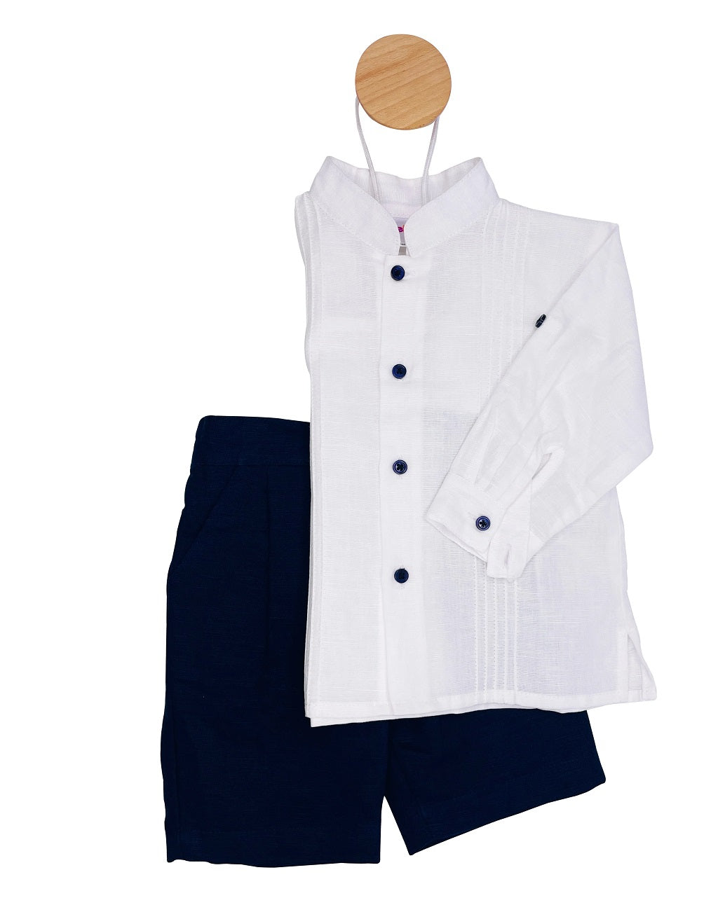 Karela Kids Cojunto Kobe Camisa Manga Larga y Short Navy Ref. 547