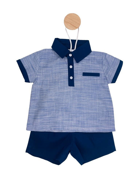 Karela Kids Conjunto Camisa Polo y Short Will Navy