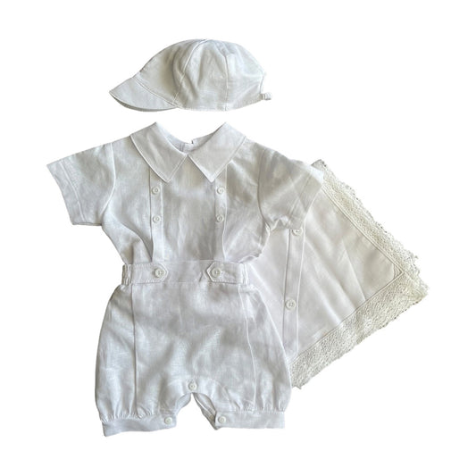 Karela Kids Emilio Baby Romper White