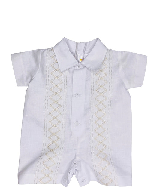 Karela Kids Lucas Guayabera Baby Romper