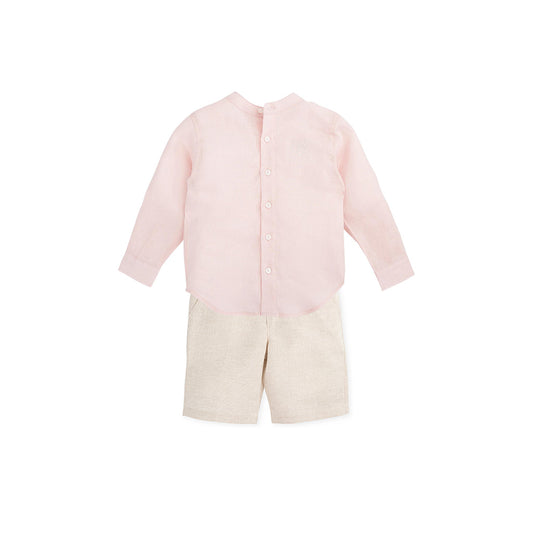 Tutto Piccolo Long Sleeves Petal Shirt and Shorts - Sand and Petal